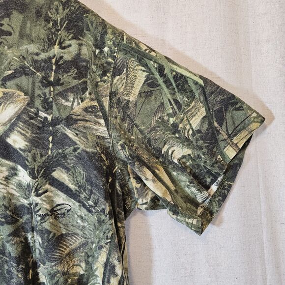 Fishouflage Bass Fishing Short Sleeve Men's XL Shirt Camouflage Fishermen - Picture 4 of 8